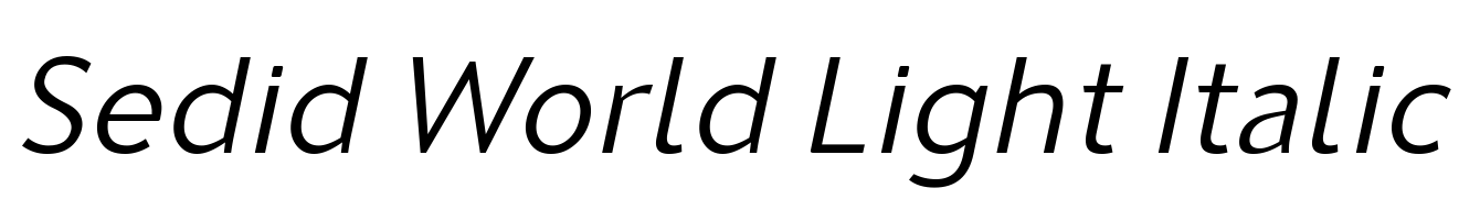 Sedid World Light Italic